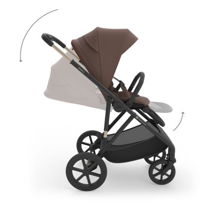 KINDERKRAFT - Passeggino combinato 3 in 1 PRIME 3 Velvet Mocca
