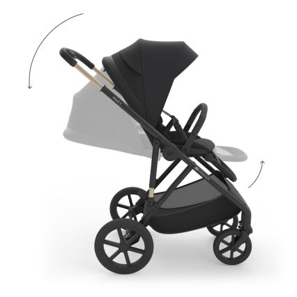 KINDERKRAFT - Passeggino combinato 3 in 1 PRIME 3 Venezian Nero