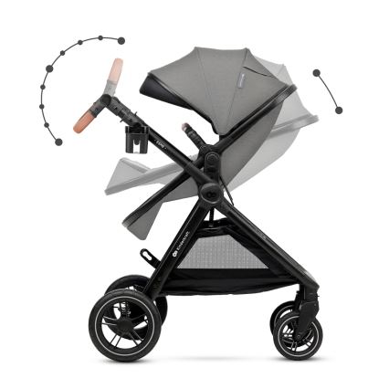KINDERKRAFT - Passeggino combinato 3in1 ESME Moonlight grigio + seggiolino auto MINK PRO