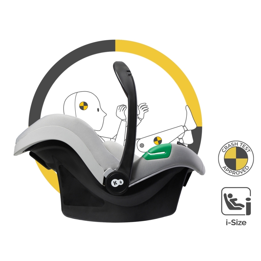 KINDERKRAFT - Passeggino combinato 3in1 ESME Moonlight grigio + seggiolino auto MINK PRO