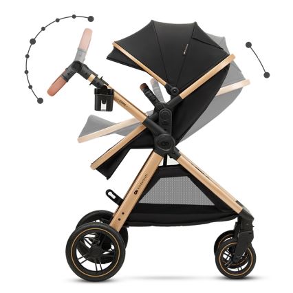 KINDERKRAFT - Passeggino combinato 3in1 ESME Pure nero + seggiolino auto MINK PRO