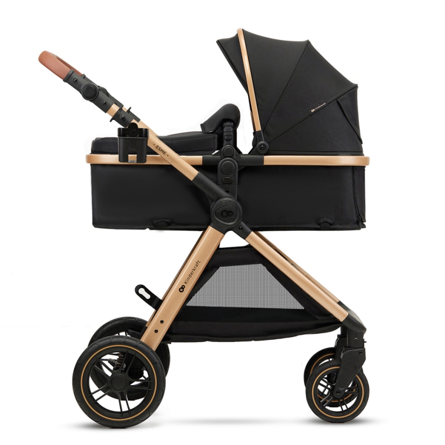 KINDERKRAFT - Passeggino combinato 3in1 ESME Pure nero + seggiolino auto MINK PRO