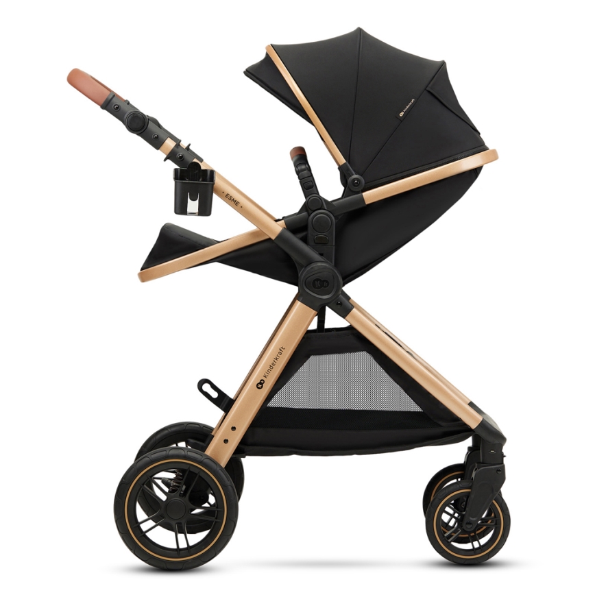 KINDERKRAFT - Passeggino combinato 3in1 ESME Pure nero + seggiolino auto MINK PRO