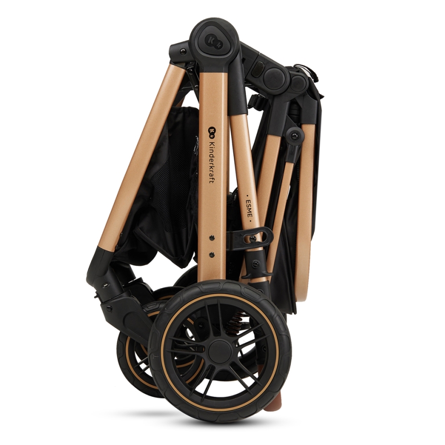 KINDERKRAFT - Passeggino combinato 3in1 ESME Pure nero + seggiolino auto MINK PRO
