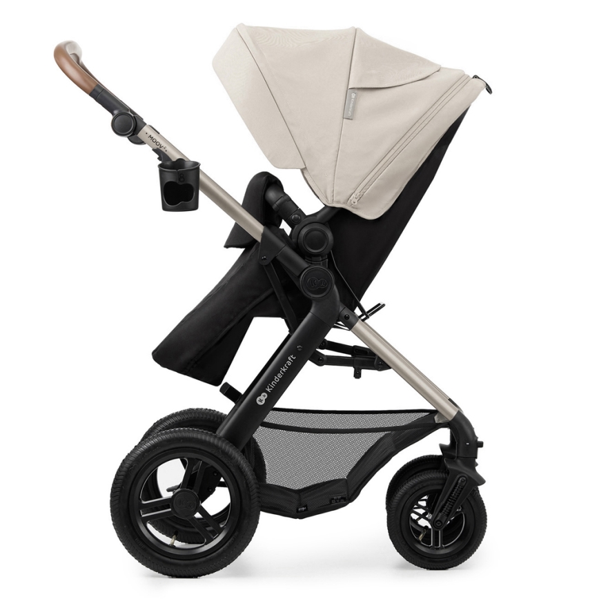 KINDERKRAFT - Passeggino combinato 3in1 MOOV 2 AIR Moonlight grigio + seggiolino auto MINK PRO