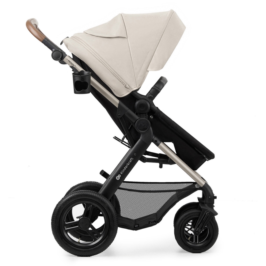 KINDERKRAFT - Passeggino combinato 3in1 MOOV 2 AIR Moonlight grigio + seggiolino auto MINK PRO