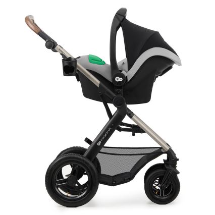 KINDERKRAFT - Passeggino combinato 3in1 MOOV 2 AIR Moonlight grigio + seggiolino auto MINK PRO