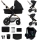 KINDERKRAFT - Passeggino combinato 3in1 MOOV 2 AIR Pure nero + seggiolino auto MINK PRO