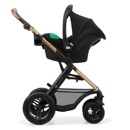 KINDERKRAFT - Passeggino combinato 3in1 MOOV 2 AIR Pure nero + seggiolino auto MINK PRO