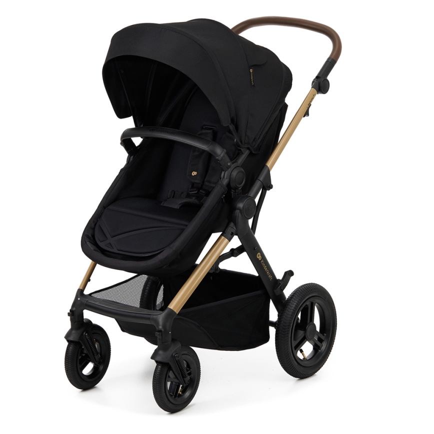 KINDERKRAFT - Passeggino combinato 3in1 MOOV 2 AIR Pure nero + seggiolino auto MINK PRO
