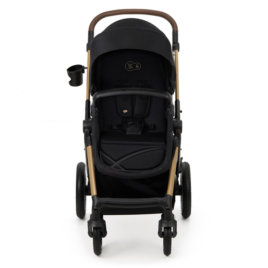 KINDERKRAFT - Passeggino combinato 3in1 MOOV 2 AIR Pure nero + seggiolino auto MINK PRO