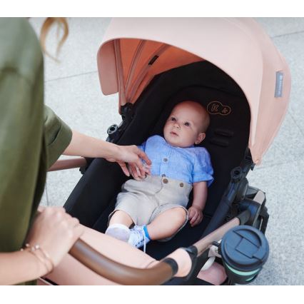KINDERKRAFT - Passeggino combinato 3in1 MOOV 2 AIR Sand beige + seggiolino auto MINK PRO