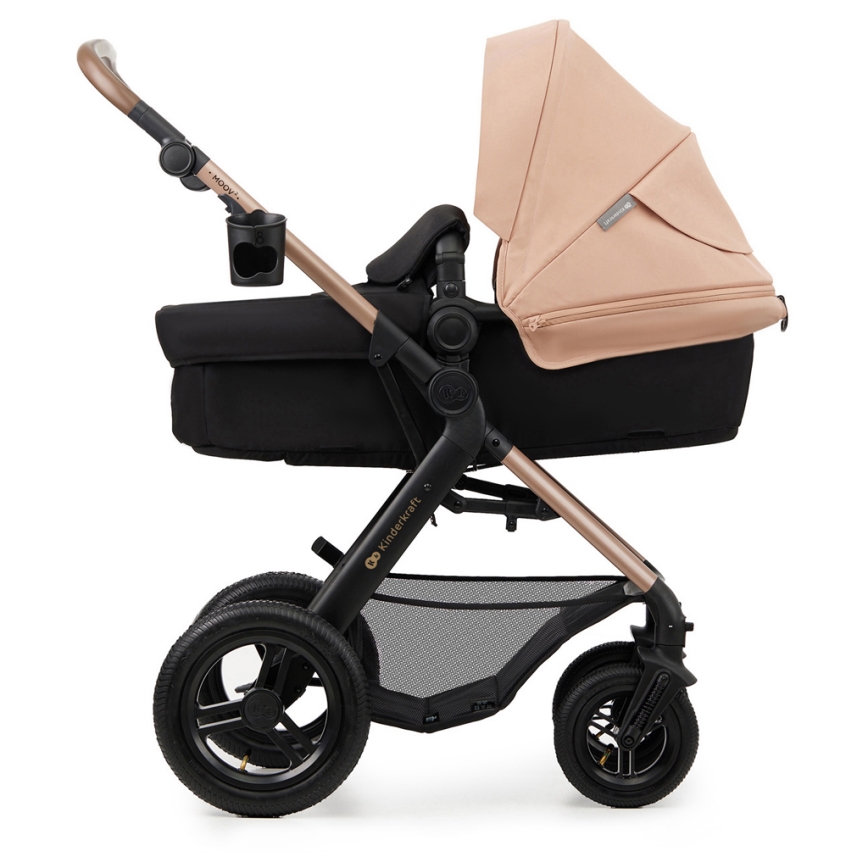 KINDERKRAFT - Passeggino combinato 3in1 MOOV 2 AIR Sand beige + seggiolino auto MINK PRO