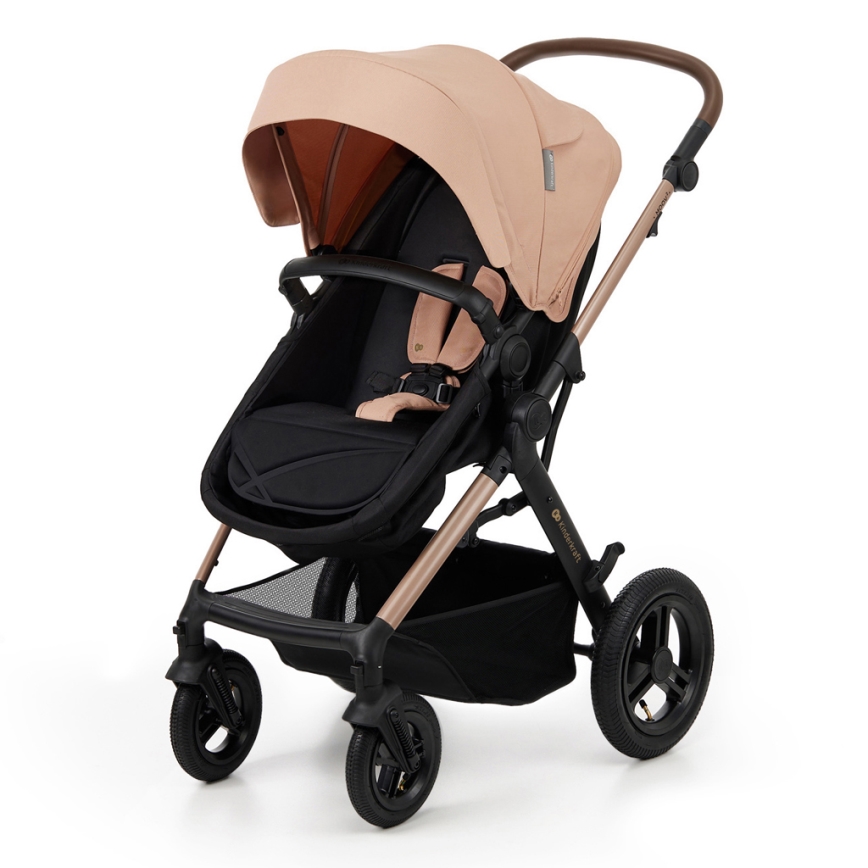 KINDERKRAFT - Passeggino combinato 3in1 MOOV 2 AIR Sand beige + seggiolino auto MINK PRO