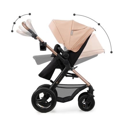 KINDERKRAFT - Passeggino combinato 3in1 MOOV 2 AIR Sand beige + seggiolino auto MINK PRO