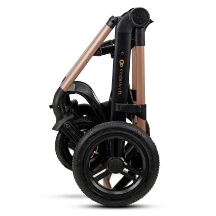 KINDERKRAFT - Passeggino combinato 3in1 MOOV 2 AIR Sand beige + seggiolino auto MINK PRO
