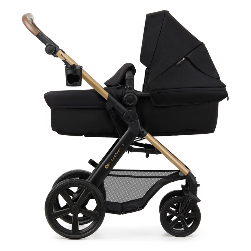 KINDERKRAFT - Passeggino combinato 3in1 MOOV 2 Pure nero + seggiolino auto MINK PRO