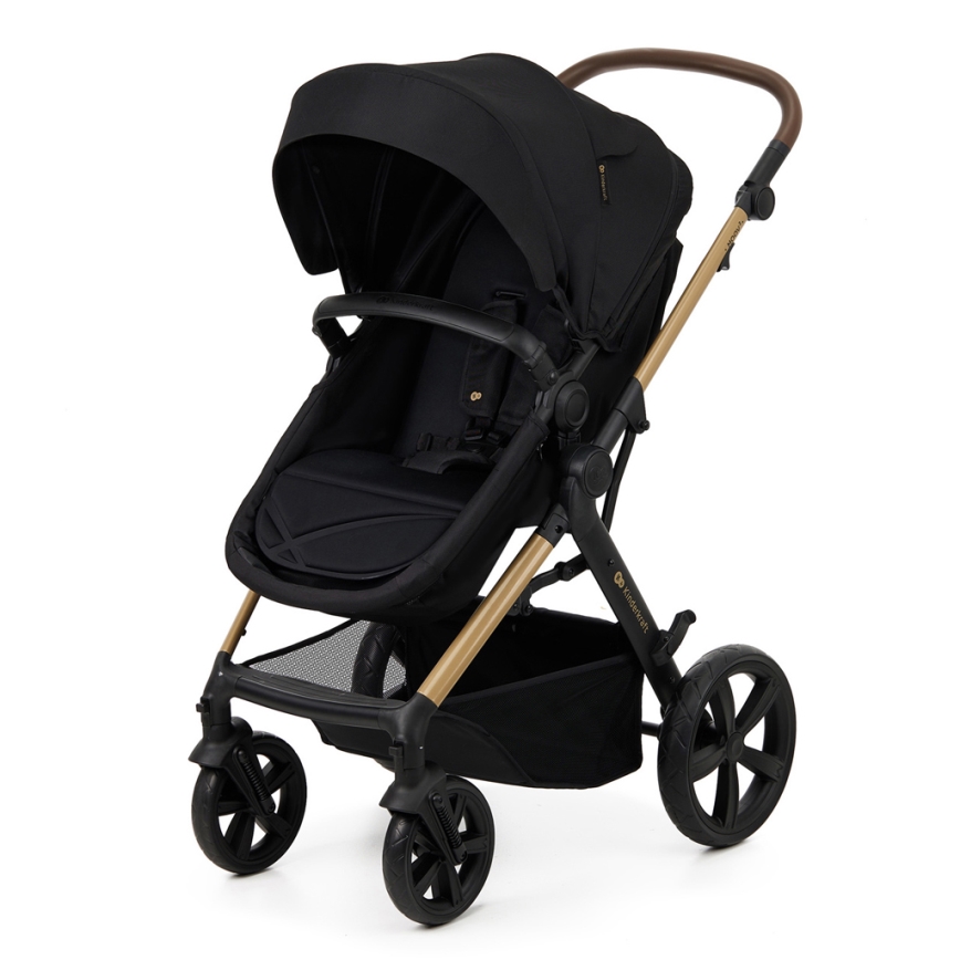 KINDERKRAFT - Passeggino combinato 3in1 MOOV 2 Pure nero + seggiolino auto MINK PRO