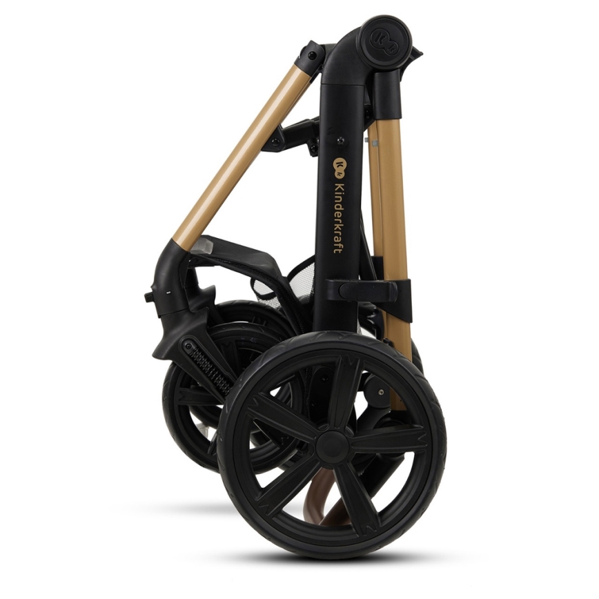KINDERKRAFT - Passeggino combinato 3in1 MOOV 2 Pure nero + seggiolino auto MINK PRO
