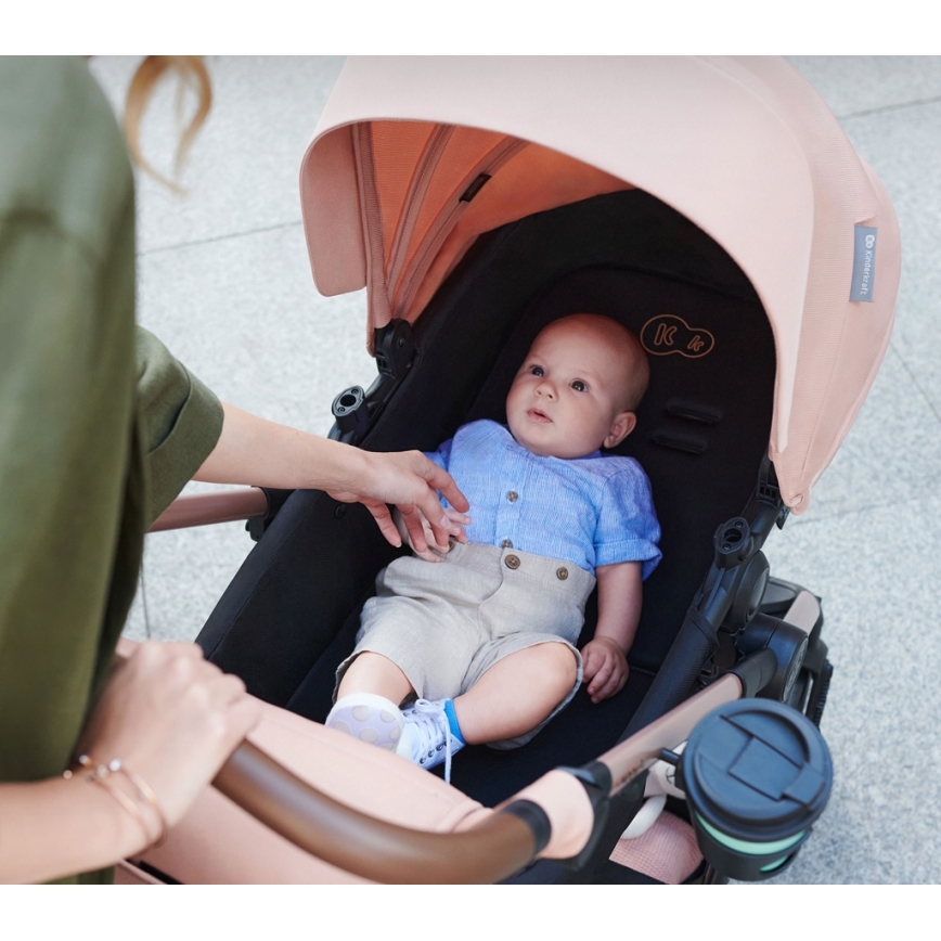 KINDERKRAFT - Passeggino combinato 3in1 MOOV 2 Sand beige + seggiolino auto MINK PRO