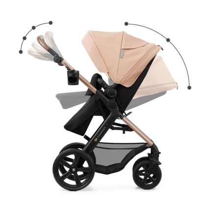 KINDERKRAFT - Passeggino combinato 3in1 MOOV 2 Sand beige + seggiolino auto MINK PRO