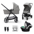 KINDERKRAFT - Passeggino combinato 3in1 NEWLY Moonlight grigio  + seggiolino auto MINK PRO