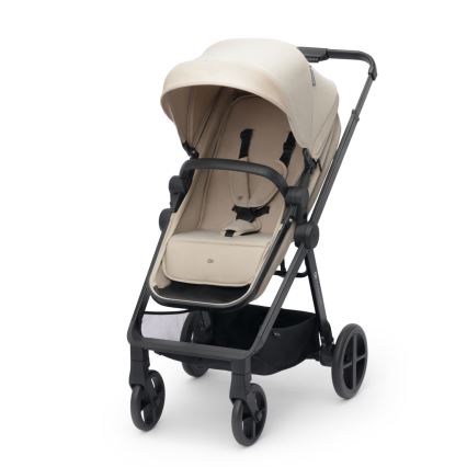 KINDERKRAFT - Passeggino combinato 4in1 NEWLY Classico beige + seggiolino auto MINK PRO con base ISOFIX