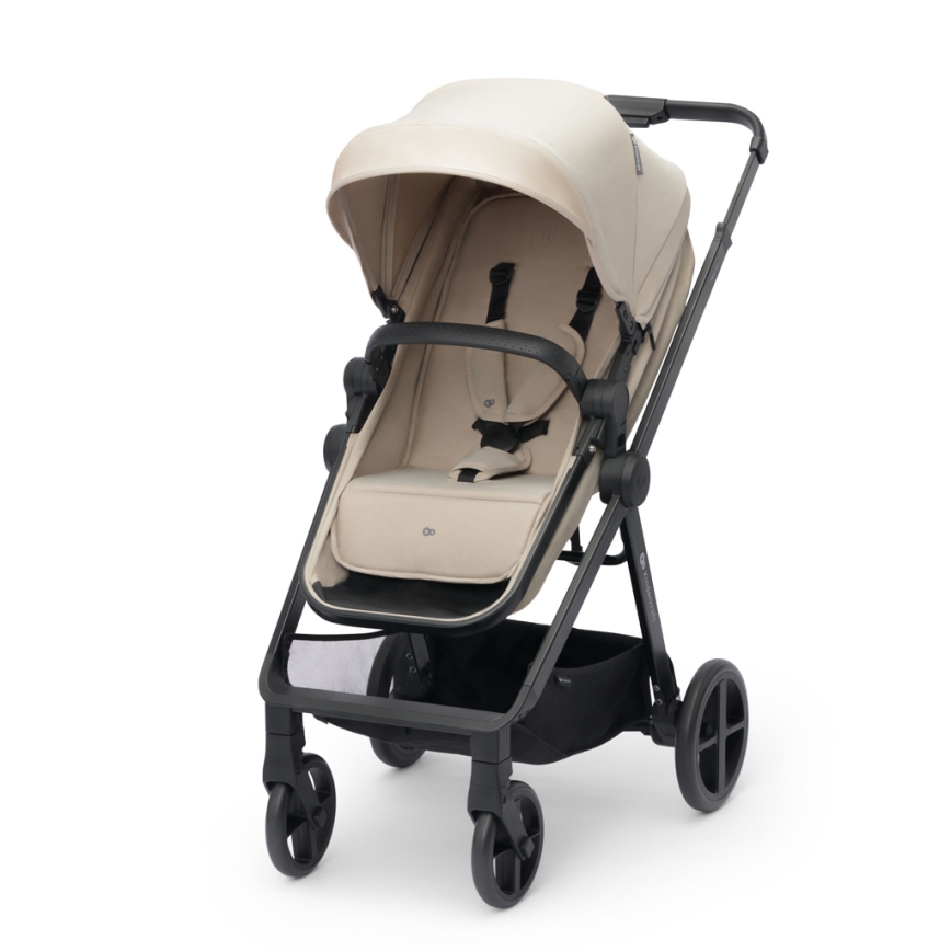 KINDERKRAFT - Passeggino combinato 4in1 NEWLY Classico beige + seggiolino auto MINK PRO con base ISOFIX