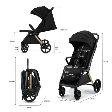 KINDERKRAFT - Passeggino LOOM nero