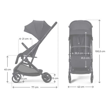 KINDERKRAFT - Passeggino sportivo INDY 3 Coal Black