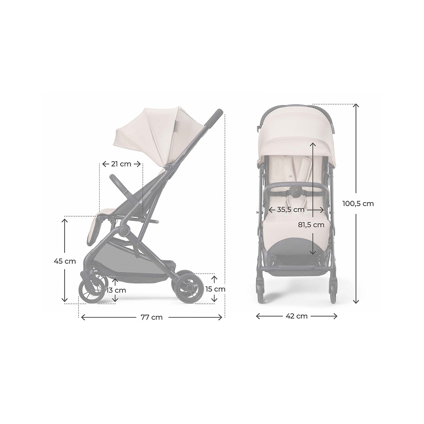 KINDERKRAFT - Passeggino sportivo INDY 3 Misty Beige
