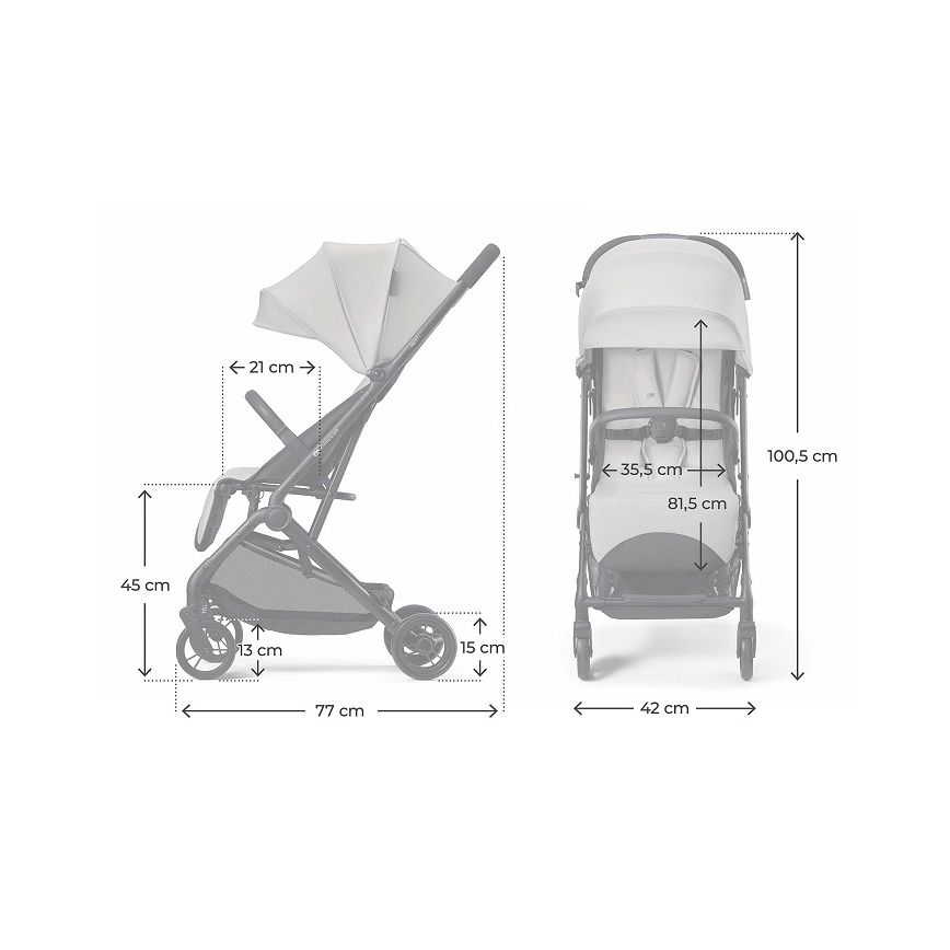 KINDERKRAFT - Passeggino sportivo INDY 3 Urban Grey