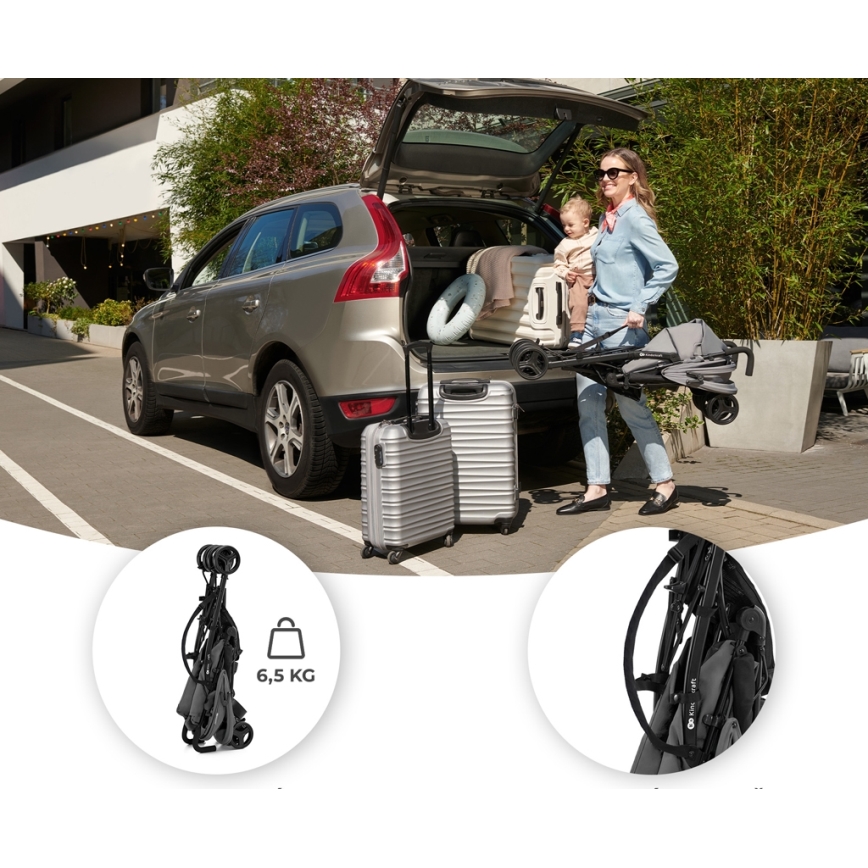 KINDERKRAFT - Passeggino TIK Stone grigio