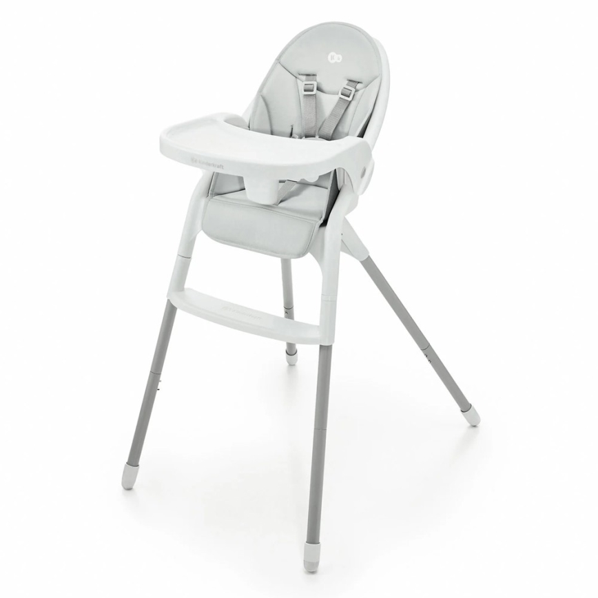 KINDERKRAFT - Sedia da pranzo per bambini 2in1 DINNLY grigio