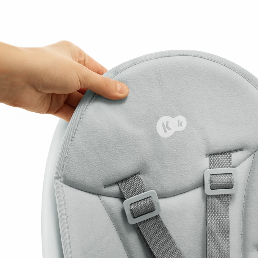 KINDERKRAFT - Sedia da pranzo per bambini 2in1 DINNLY grigio