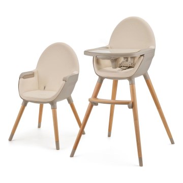 KINDERKRAFT - Sedia da pranzo per bambini 2v1 FINI2 faggio/beige