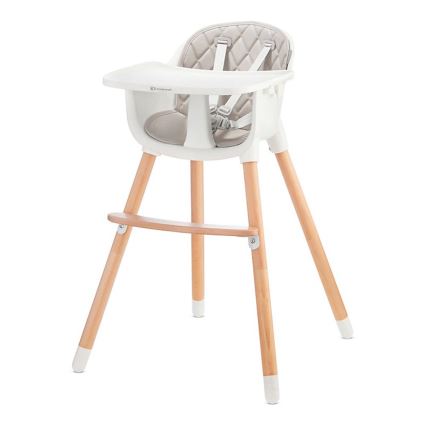 KINDERKRAFT - Sedia da pranzo per bambini 2v1 SIENNA faggio/grigio