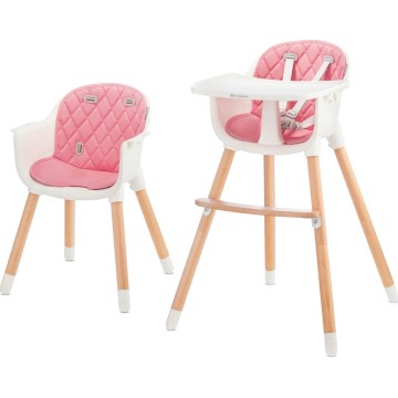 KINDERKRAFT - Sedia da pranzo per bambini 2v1 SIENNA faggio/rosa
