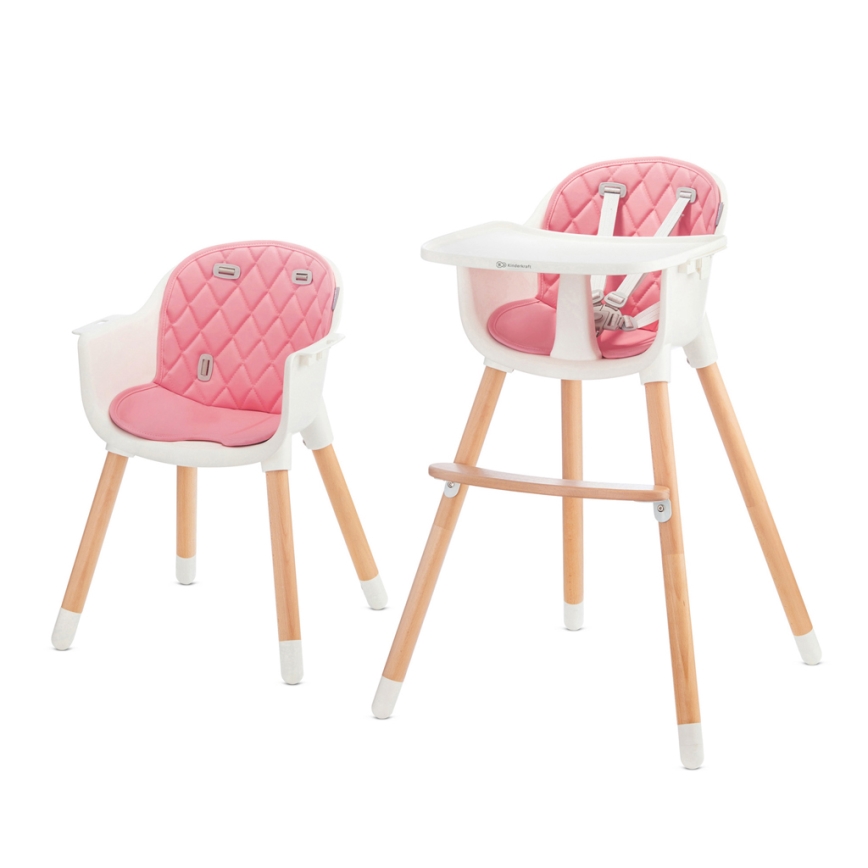 KINDERKRAFT - Sedia da pranzo per bambini SIENNA faggio/rosa