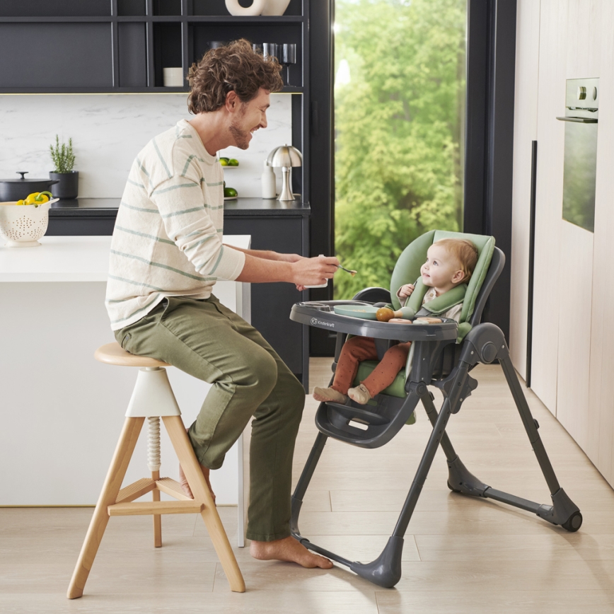 KINDERKRAFT - Sedia da pranzo per bambini TUMMIE verde