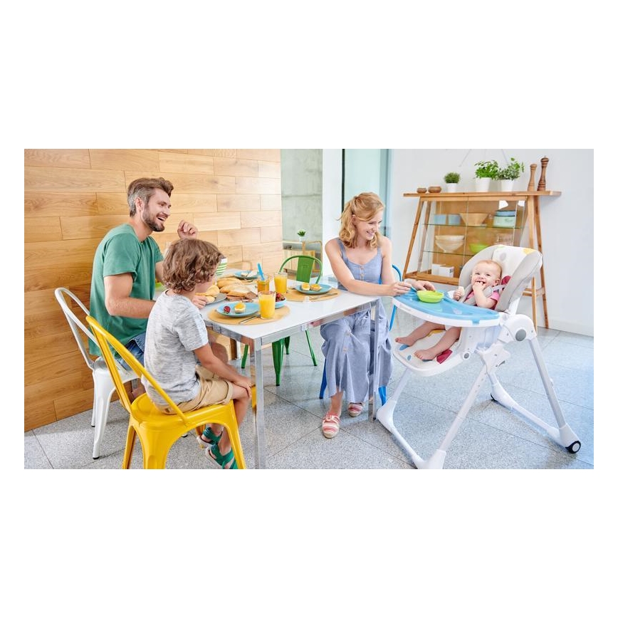 KINDERKRAFT - Sedia da pranzo per bambini YUMMY rosa/bianco