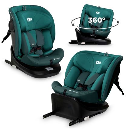 KINDERKRAFT - Seggiolino auto con base girevole I-GROW i-Size 40-150 cm turchese