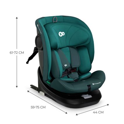KINDERKRAFT - Seggiolino auto con base girevole I-GROW i-Size 40-150 cm turchese