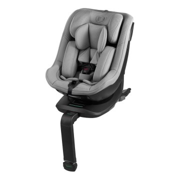 KINDERKRAFT - Seggiolino auto con base girevole I-GUARD i-Size 40-105 cm, grigio