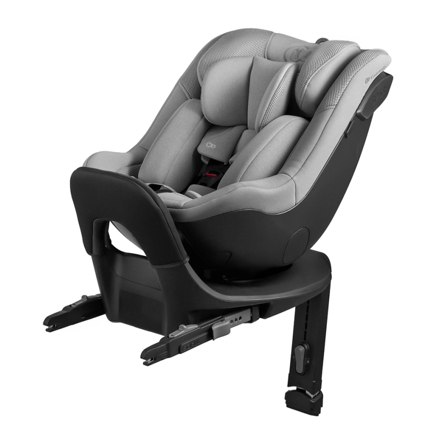 KINDERKRAFT - Seggiolino auto con base girevole I-GUARD i-Size 40-105 cm, grigio