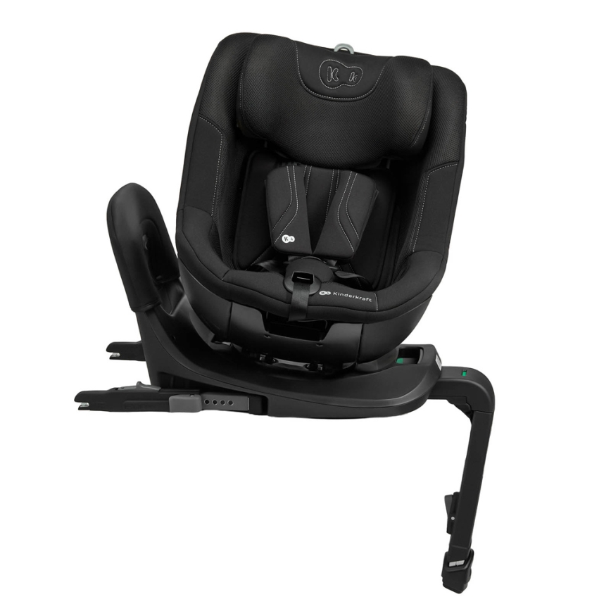 KINDERKRAFT - Seggiolino auto con base girevole I-GUARD PRO i-Size 61-105 cm nero