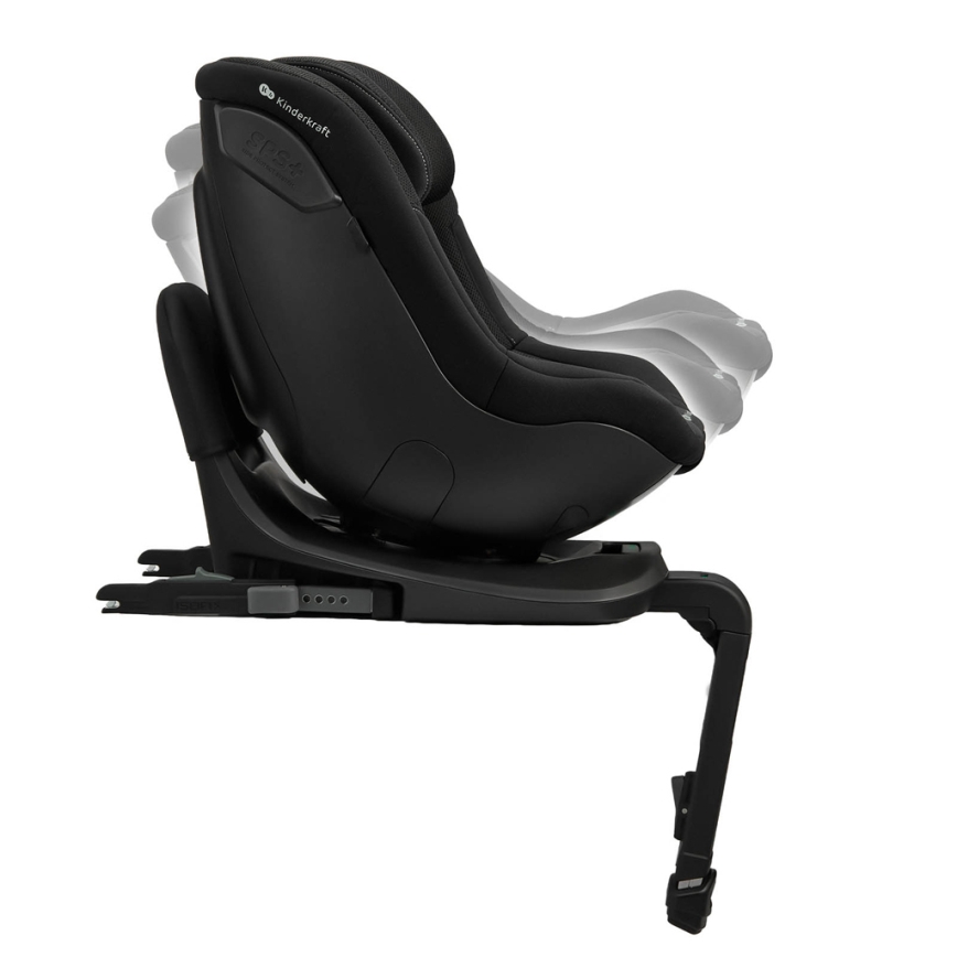 KINDERKRAFT - Seggiolino auto con base girevole I-GUARD PRO i-Size 61-105 cm nero