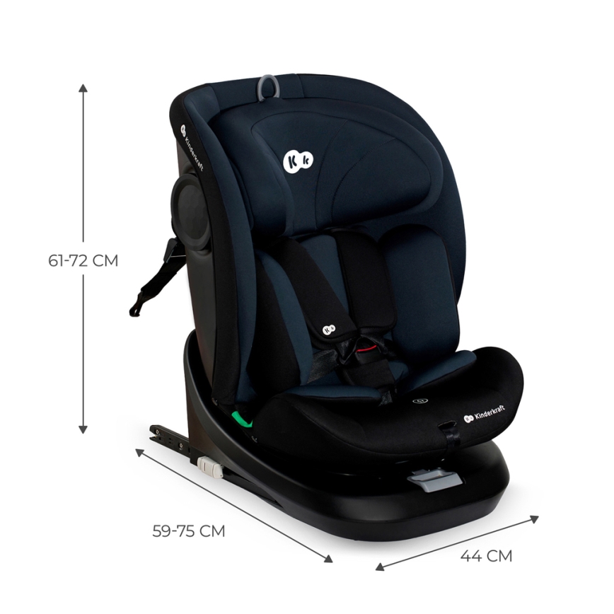 KINDERKRAFT - Seggiolino auto I-GROW i-Dimensioni (40-150 cm) nero