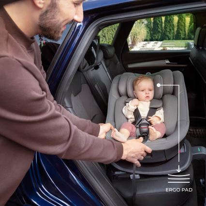KINDERKRAFT - Seggiolino auto I-GUARD i-Size 40-105 cm, grigio
