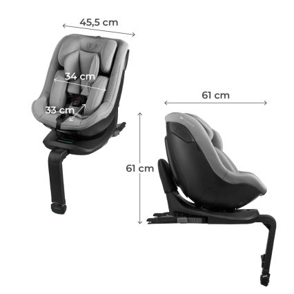 KINDERKRAFT - Seggiolino auto I-GUARD i-Size 40-105 cm, grigio